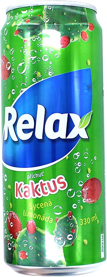 Освежающий газированный напиток "Relax" 0.33л Кактус