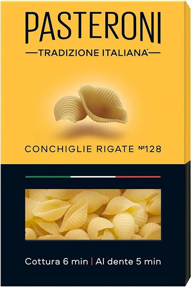 Pasta "Pasteroni Conchiglie Rigate №128" 400g
