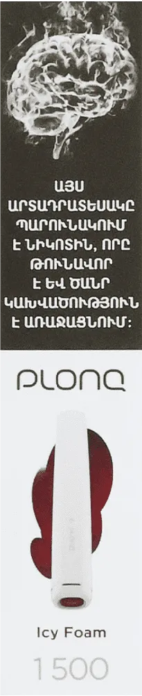 Electric pods "Plonq Icy Foam" 1500 puffs
