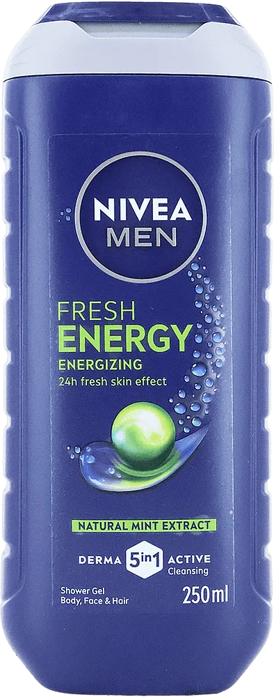 Լոգանքի գել «Nivea Men Fresh Energy 5 in 1» 250մլ