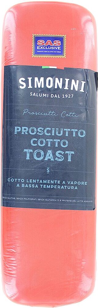 Boiled ham "Simonini Prosciutto Cotto Toast"