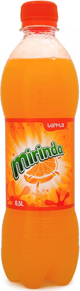 Refreshing carbonated drink "Mirinda" 0.5l Orange