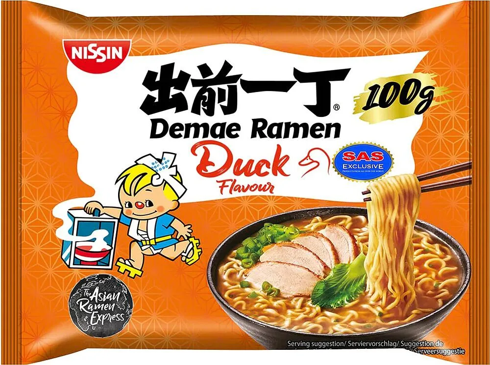 Duck noodles "Nissin Ramen" 100g 
