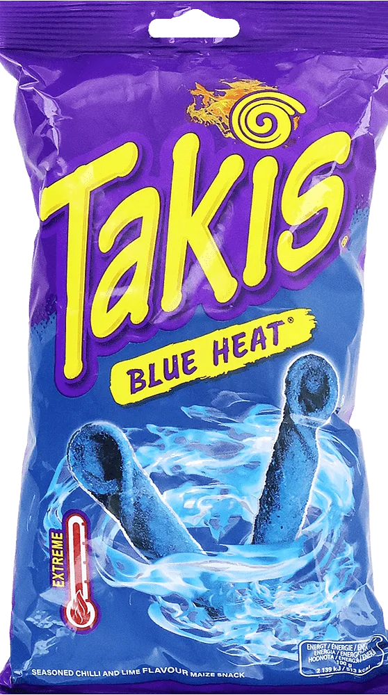 Чипсы со вкусом чили и лайма "Takis Blue Heat" 100г