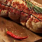 Seasoned lamb meat shoulder