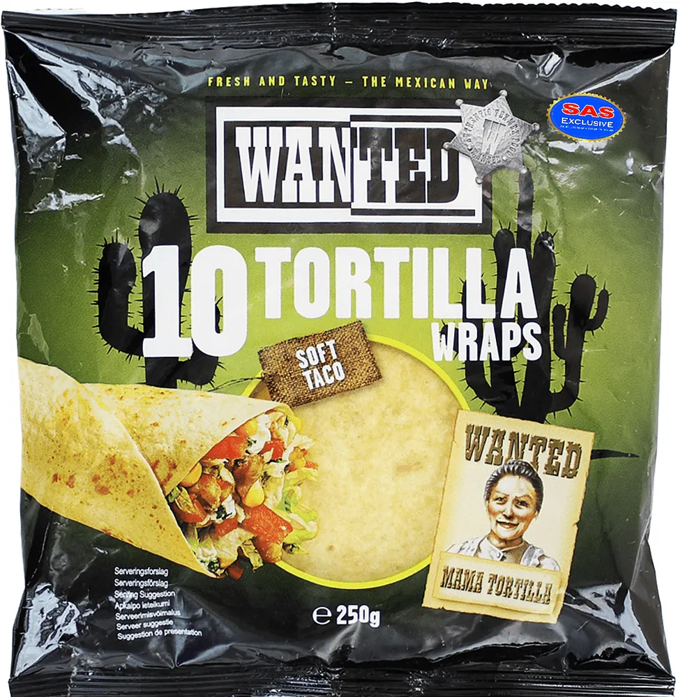 Tortillas mini "Wanted Tortilla" 250g, 15cm
