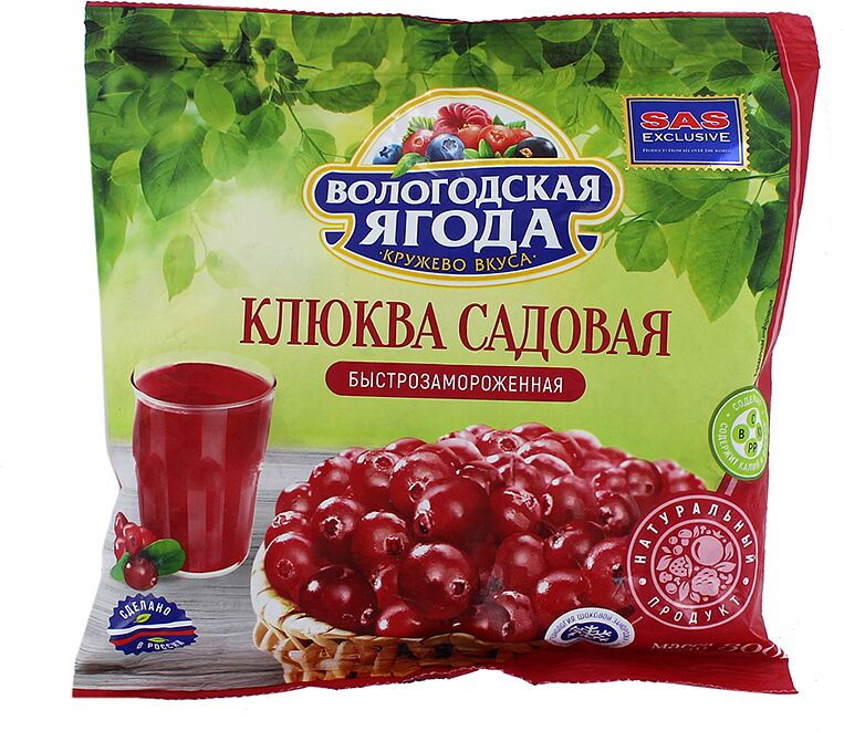 Frozen cranberries "Vologodskaya Yagoda" 300g 