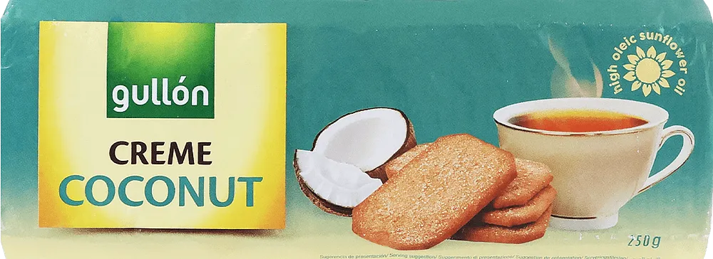 Cookies with coconut cream "Gullon Creme Coconut" 250g
