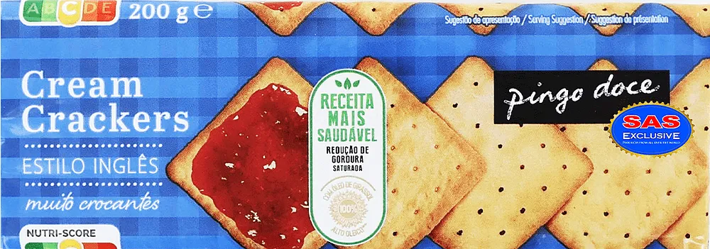 Կրեկերներ սերուցքային «Pingo Doce Cream Crackers» 200գ