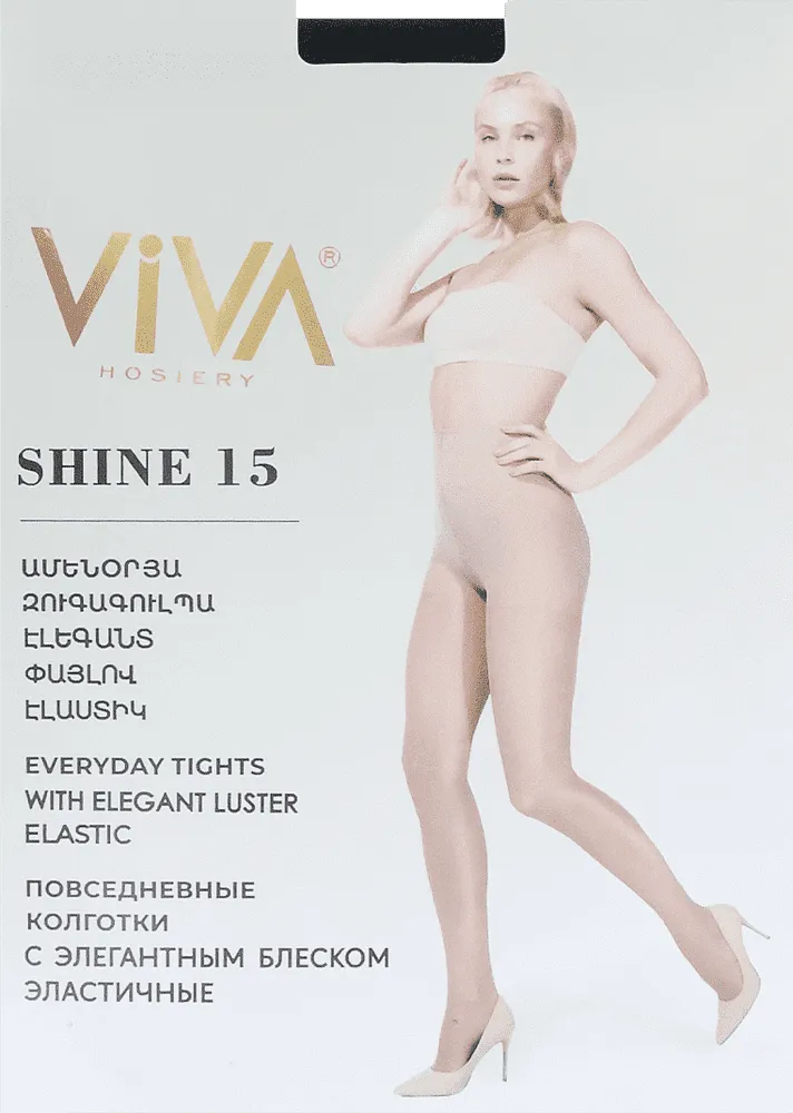 Колготки черные "Viva Shine 15 Den 3-M"