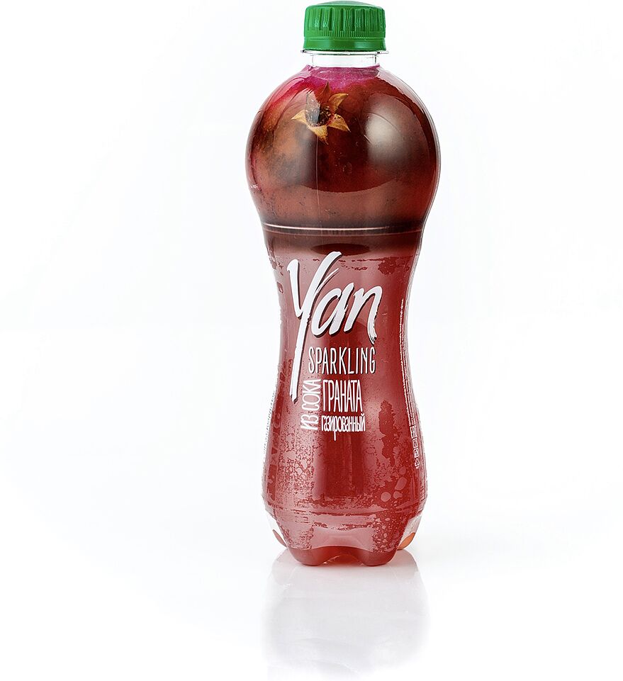 Refreshing carbonated drink "Yan" 470ml Pomegranate