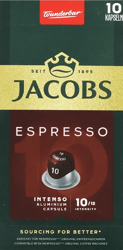 Պատիճ սուրճի «Jacobs Espresso Intneso» 10 հատ, 52գ
