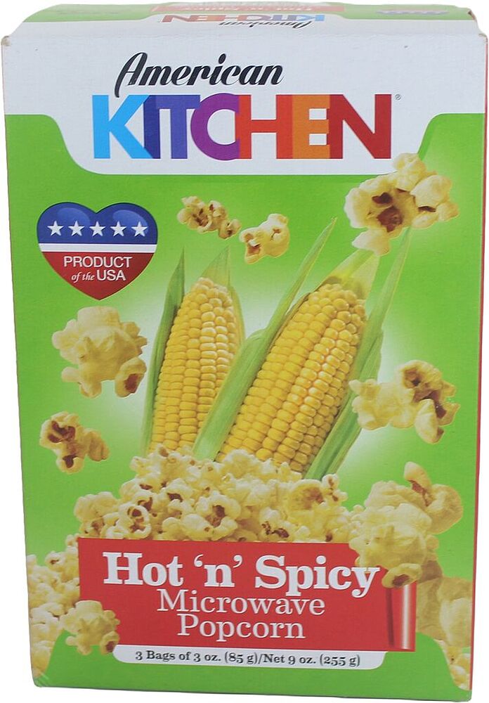 Popcorn "American Kitchen" 3*85g Hot 
