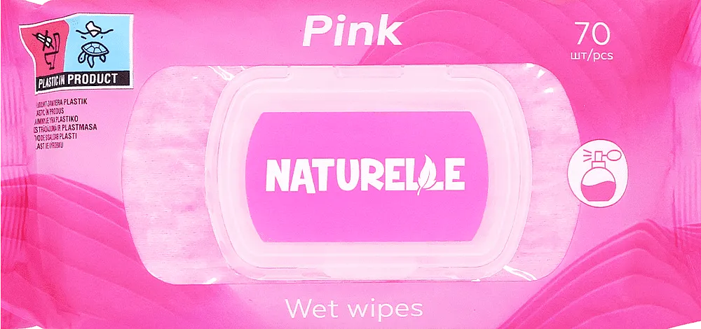 Wet wipes "Naturelle Pink" 70 pcs
