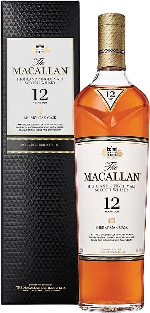 Վիսկի «Macallan 12 Sherry Oak Cask» 0.7լ
