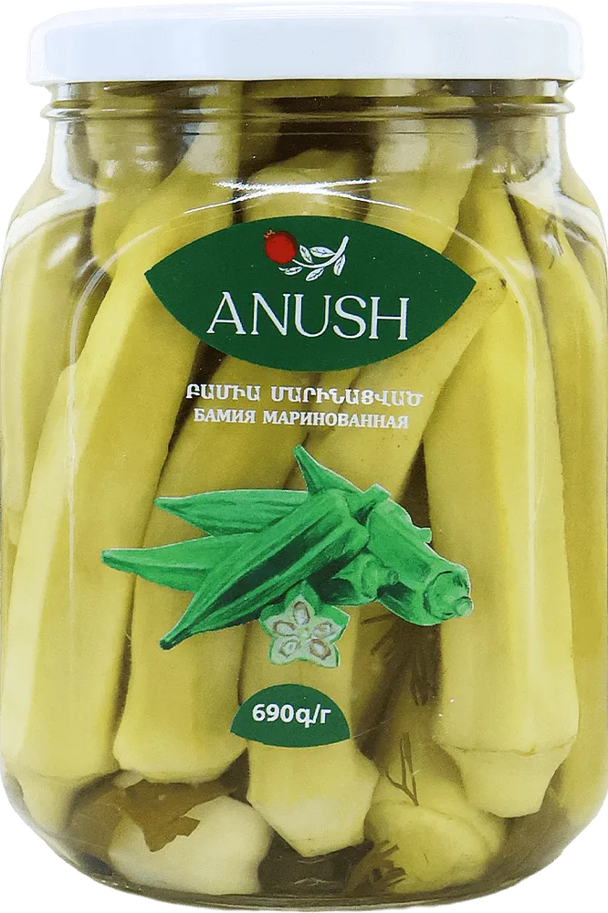 Pickled okra "Anush" 690g
