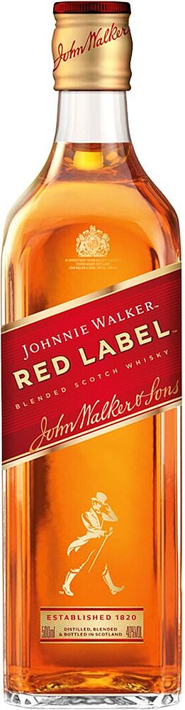 Виски "Johnnie Walker 4 Red Label Old" 0.5л 