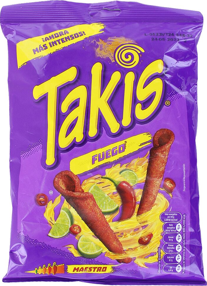Chips "Takis Fuego Maestro" 140g Lime & Chili
