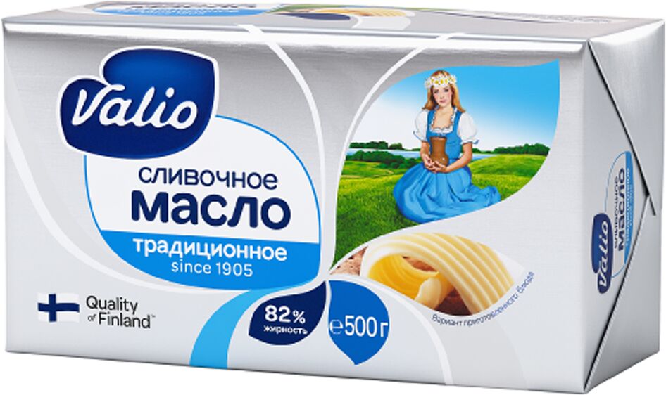 Масло сливочное "Valio" 500г, жирность: 82%