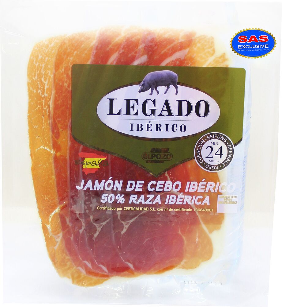 Cured sliced jamon 