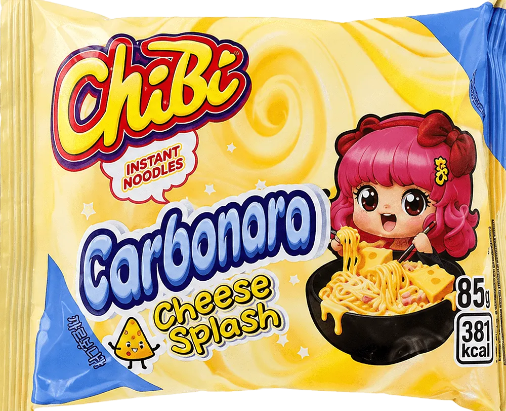 Լապշա պանրի և կարբոնարայի «Chibi Carbonara Cheese Splash» 85գ
