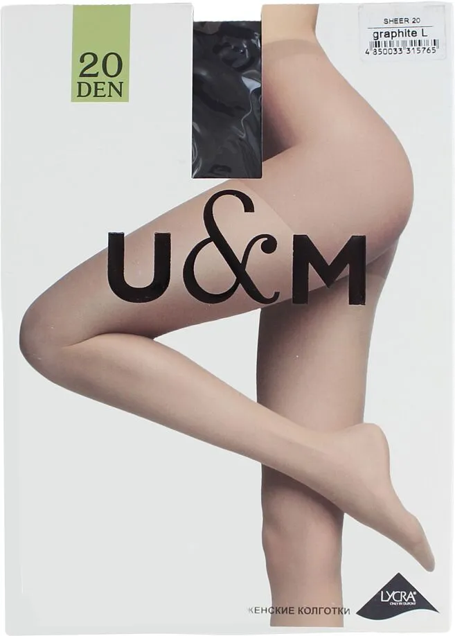 Tights "U&M 20 Den L" Graphite

