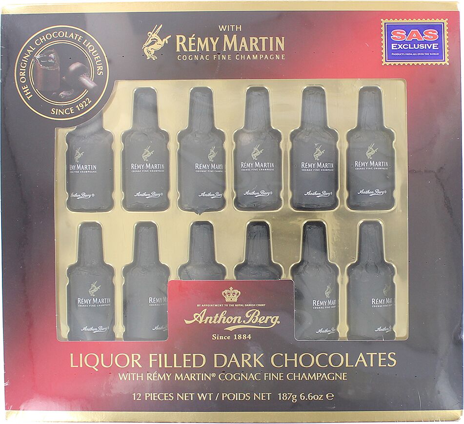 Набор шоколадных конфет "Anthon Berg Remy Martin" 187г