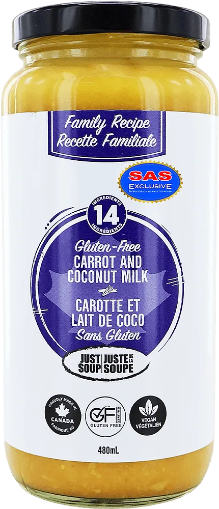 Ապուր գազարով և կոկոսի կաթով «Mema Carrot & Coconut Milk» 480մլ
