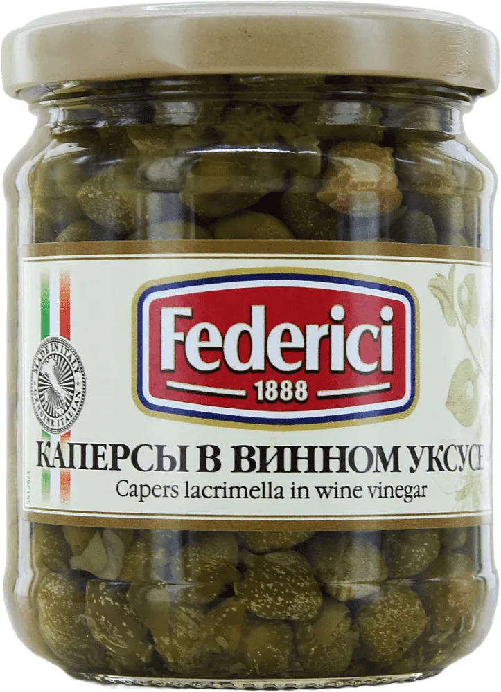 Marinated capers "Federici" 210g
