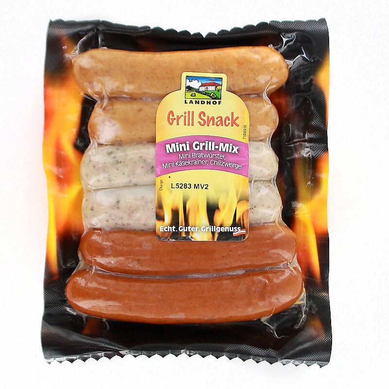 Frankfurters "Landhof Grill Snack" 185g With cheese & chilli