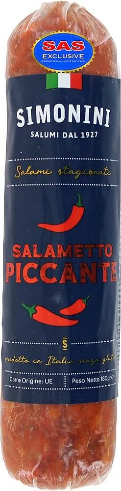 Semi-smoked sausage "Simonini Piccante" 180g
