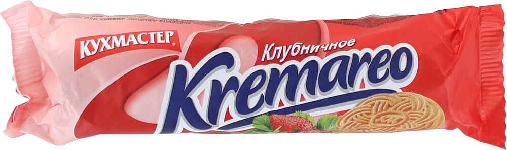 Cookie with strawberry filling "Kukhmaster  Kremareo" 100g