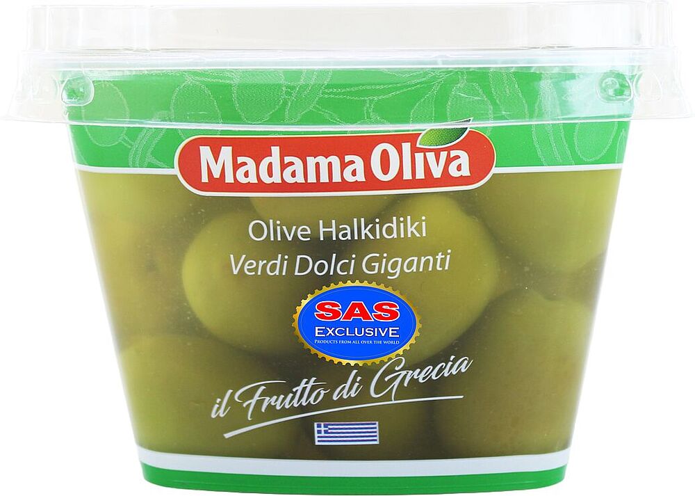 Оливки зеленые с косточкой "Madama Oliva" 480г