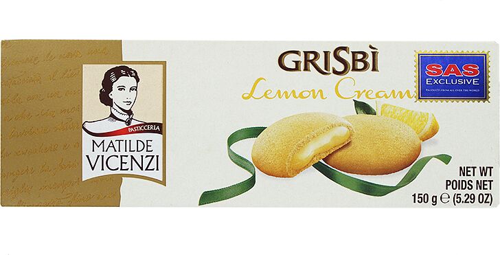 Печенье с лимонным кремом "Matilde Vicenzi Grisbi" 150г