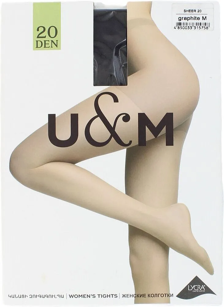 Tights "U&M 20 Den" Graphite
