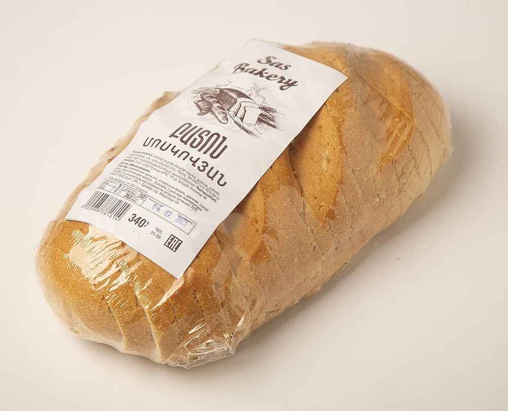White baton bread, sliced 