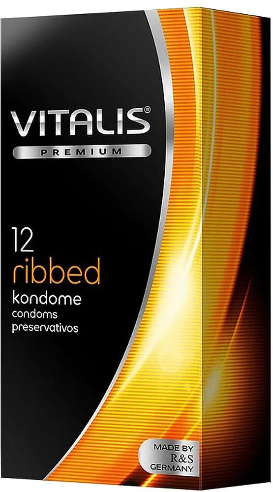 Condoms "Vitalis Ribbed" 12pcs
