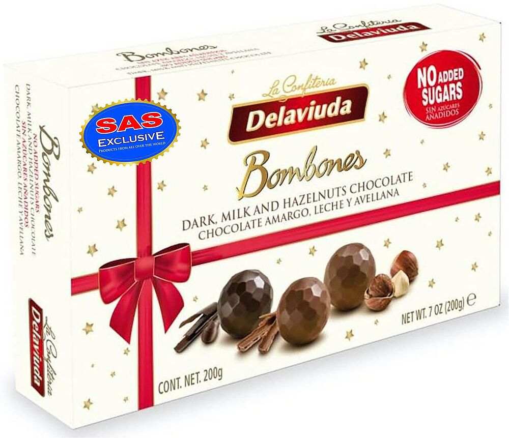 Набор шоколадных конфет "Delaviuda Bonbones" 200г 