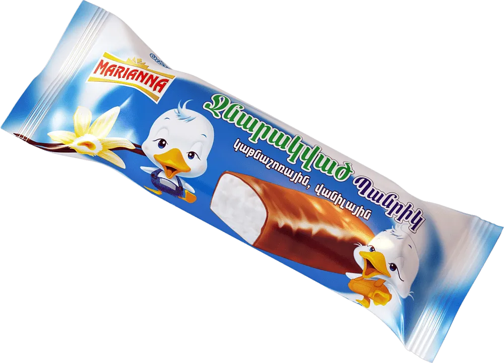 Glazed curd with vanilla filling "Marianna" 40g, richness:23%
