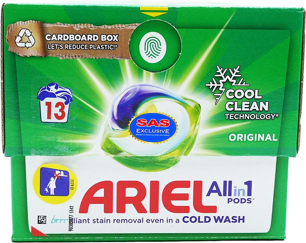 Լվացքի պարկուճներ «Ariel All in 1» 13 հատ Սպիտակ
