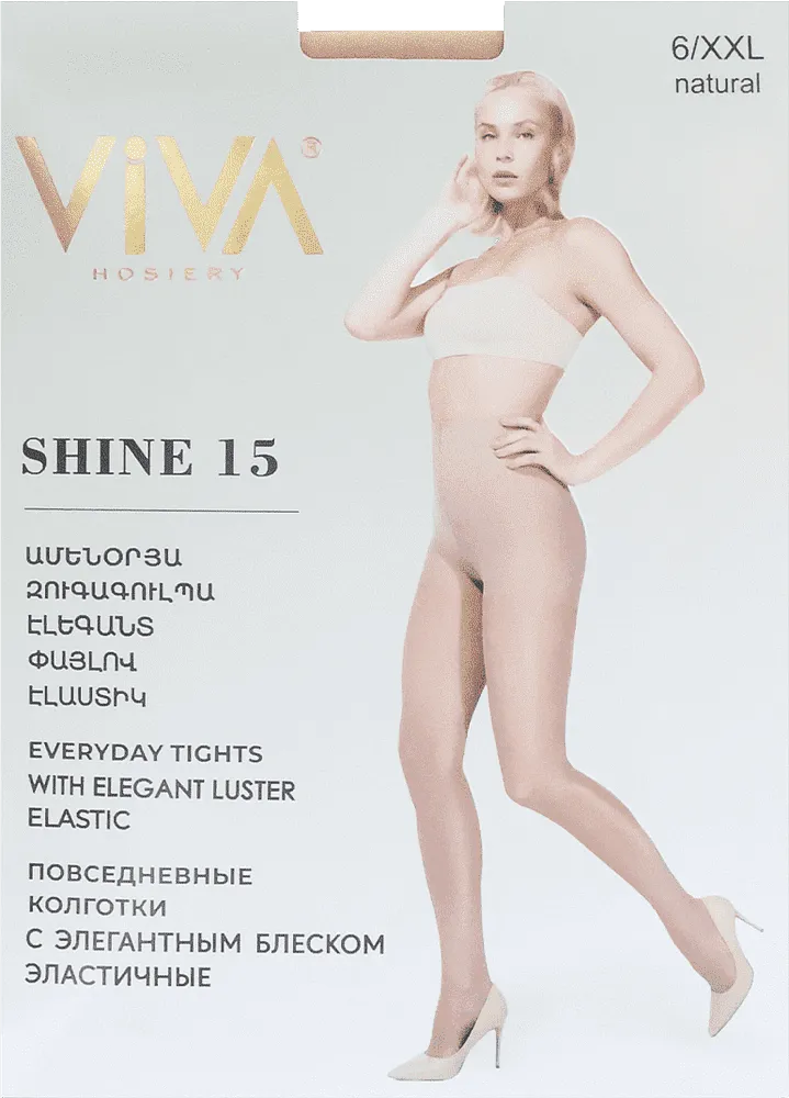 Natural tights "Viva Shine 15 Den 6-XXL"