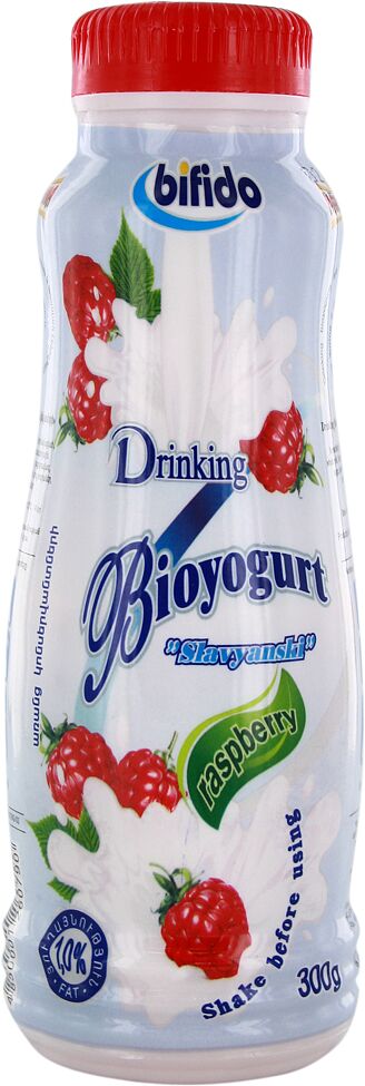 Drinkable bioyoghurt with raspberry 