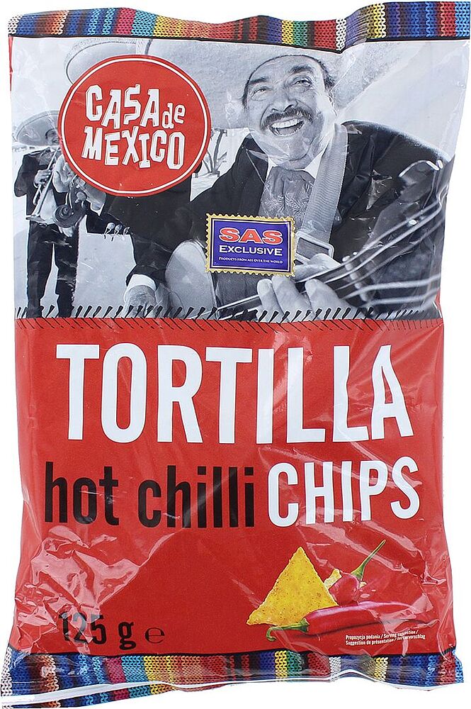Chilli chips "Casa De Mexico Tortilla" 125g