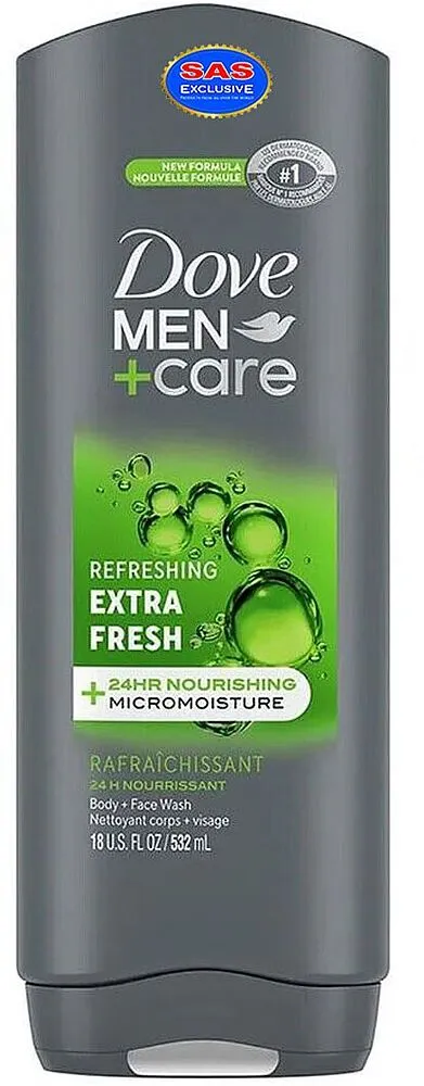 Shower gel "Dove Men+Care Extra Fresh" 532ml
