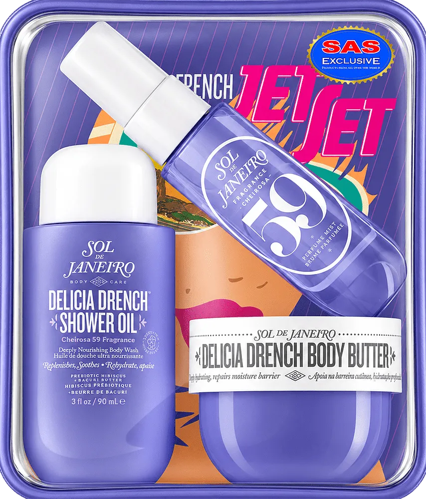 Body care set "Sol De Janeiro Delicia Drench Jet Set Cheirosa 59" 3 pcs
