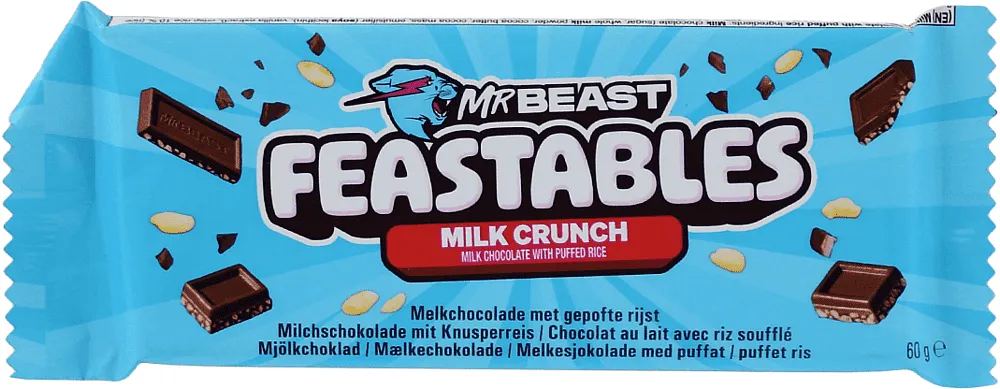 Chocolate bar with puffed rice "Mr Beast Feastables" 60g