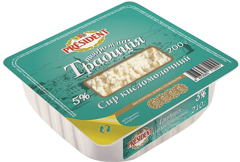 Curd "President Tradition" 200g, richness:5%