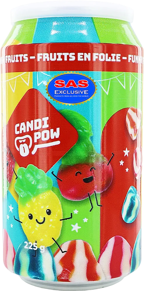 Դոնդողե կոնֆետներ «Candi Pow Funny Fruits» 225գ
