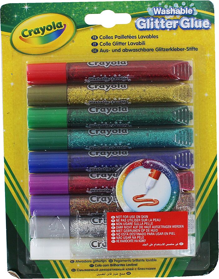 Glitter glue "Crayola" 9pcs