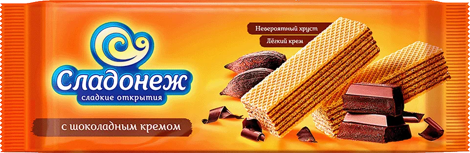 Вафли с шоколадным кремом "Сладонеж" 270г 